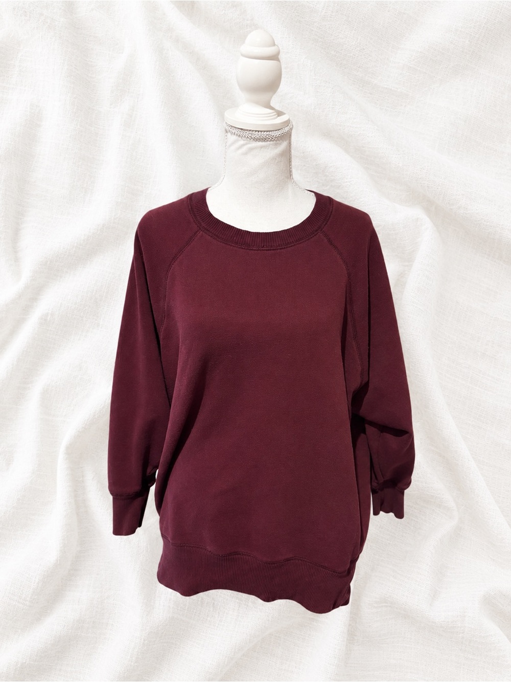 aerie Maroon Crewneck Sweatshirt